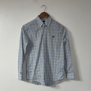 Lauren Ralph Lauren Blue Yellow Button Down Long Sleeve Shirt Easter Boys 16